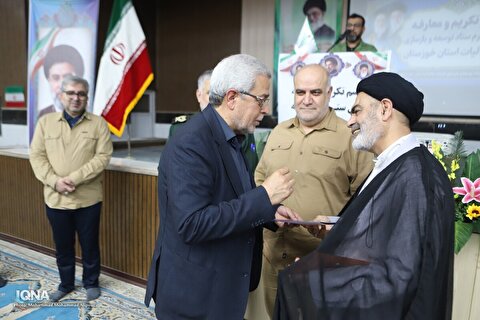 گزارش تصویری آیین تکریم و معارفه روسای قدیم و جدید ستاد خوزستان